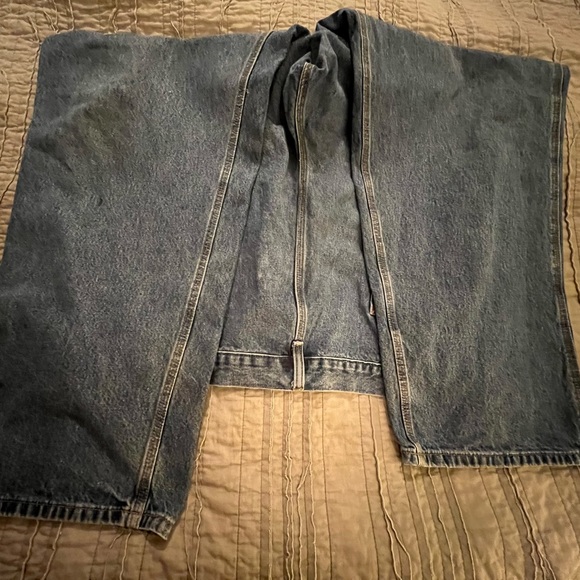 Well worn Carhartt Original Dungarees carpenter jeans 42x32 - Picture 6 of 13